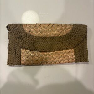 Woven Straw Clutch